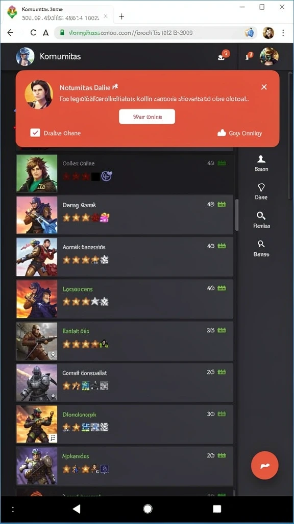 Cuplikan layar menu unduhan kkmega777 untuk perangkat Android
